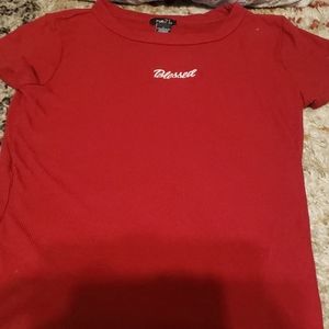 Short sleeve candy appe red shirt